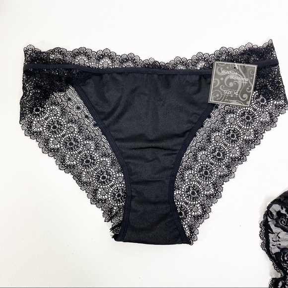 SPLENDIES Black Lace Underwear Lingerie - Size XL - Picture 3 of 7